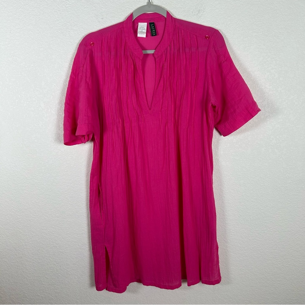 Lauren Ralph Lauren Women Sz S Boho tunic/swim cover-up lightweight cott…
